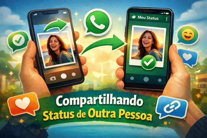 Como compartilhar o status de outra pessoa