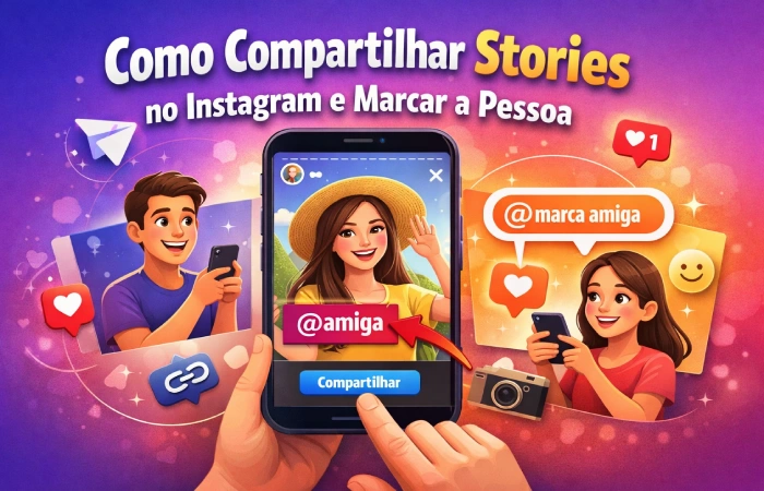 Como compartilhar stories no Instagram e marcar a pessoa