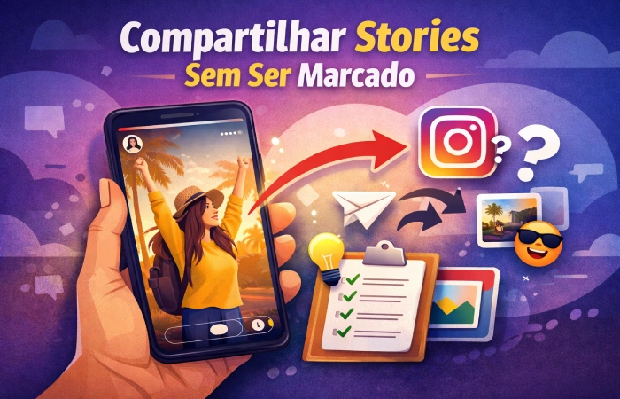 como compartilhar um stories que você não foi marcado