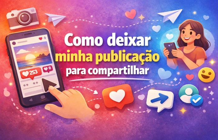 como deixar minha publicação para compartilhar