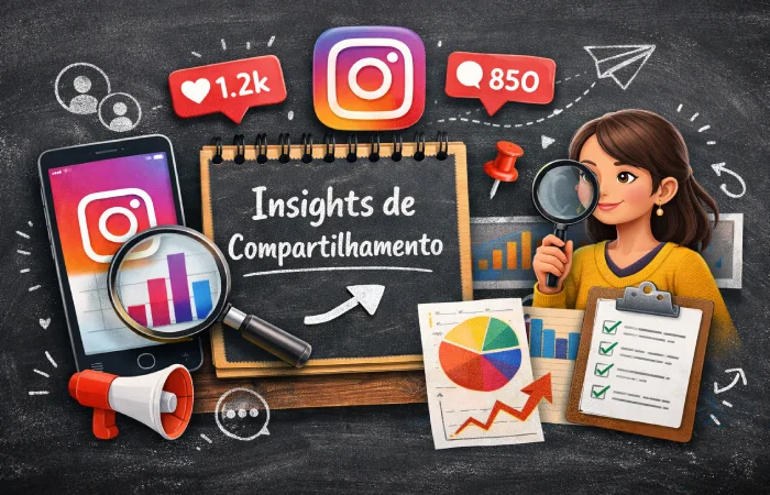 Como ver os compartilhamentos de uma publicação no Instagram pelos Insights