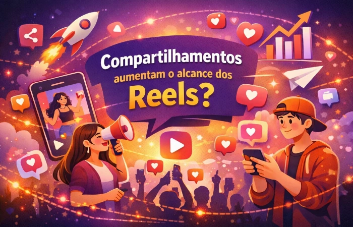 Compartilhamentos aumentam o alcance dos Reels